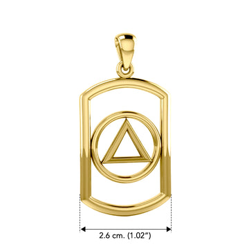 Recovery Solid Yellow Gold Pendant GPD6049
